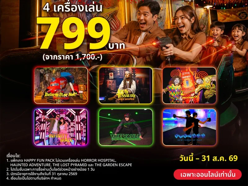 THAI TEAW THAI 79th - Happy Fun Package (4 Attractions)